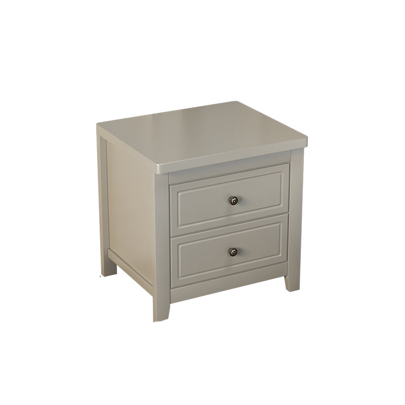 Modern 2-Drawer Storage Nightstand 20 Inch H Imitation Wood Legs Included Night Table