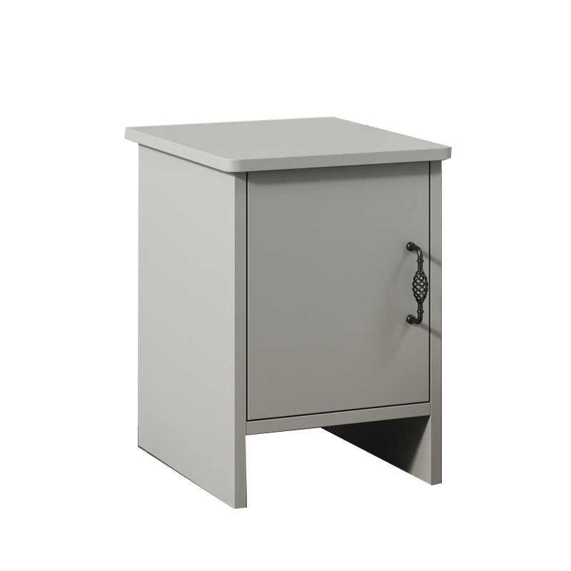 Modern Bedside Cabinet Right Side Grey Imitation Wood Night Table with Door