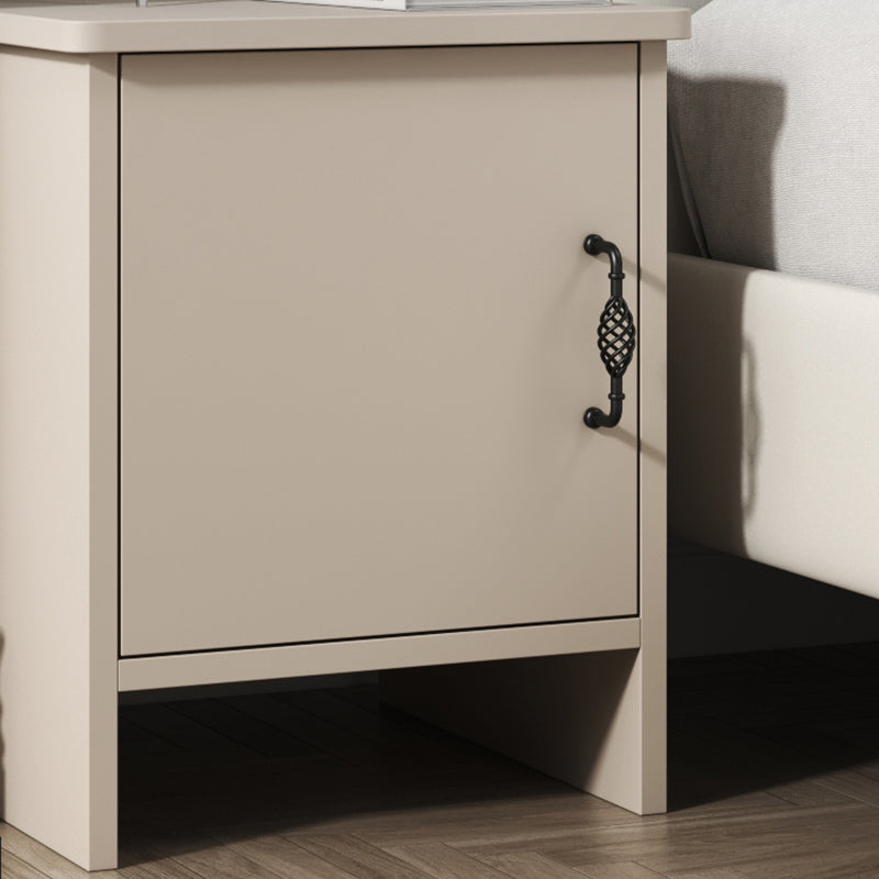 Modern Bedside Cabinet Right Side Grey Imitation Wood Night Table with Door