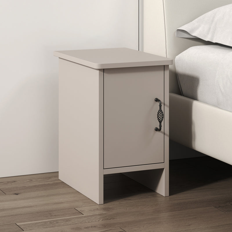 Modern Bedside Cabinet Right Side Grey Imitation Wood Night Table with Door