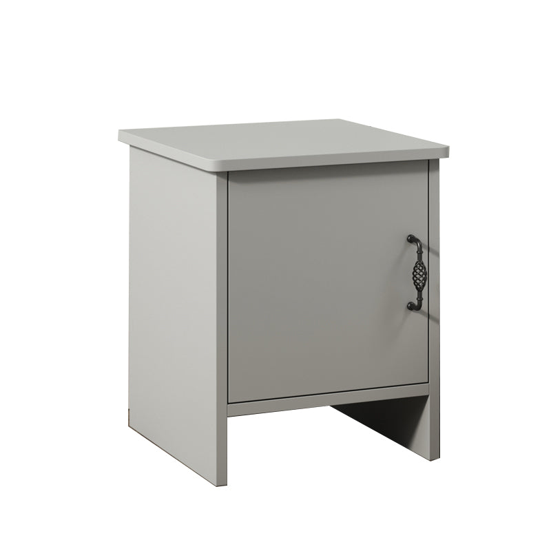 Modern Bedside Cabinet Right Side Grey Imitation Wood Night Table with Door