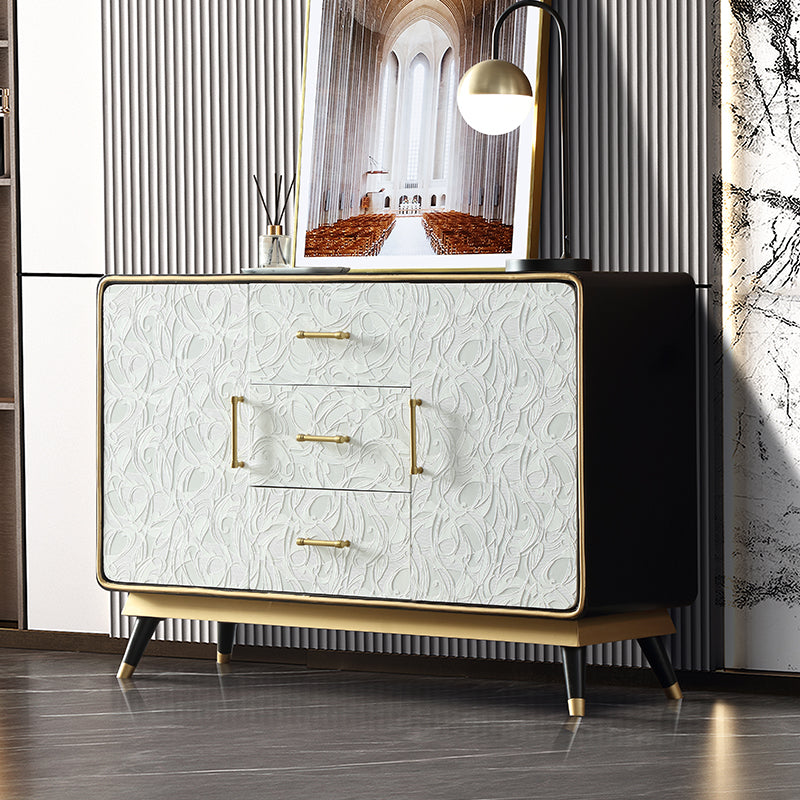 Solid Wood Chest with Metal Legs Chest with Drawers for Bedroom