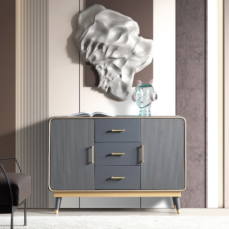 Solid Wood Chest with Metal Legs Chest with Drawers for Bedroom