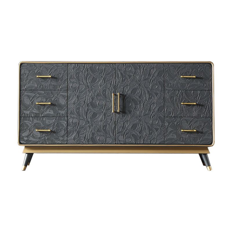 Solid Wood Chest with Metal Legs Chest with Drawers for Bedroom