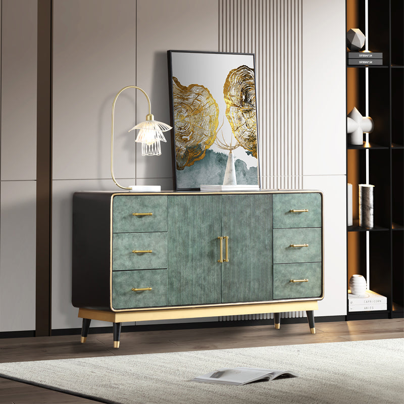 Solid Wood Chest with Metal Legs Chest with Drawers for Bedroom