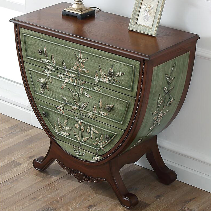 Rustic Wood Chest Vertical Chest with Drawers for Living Room