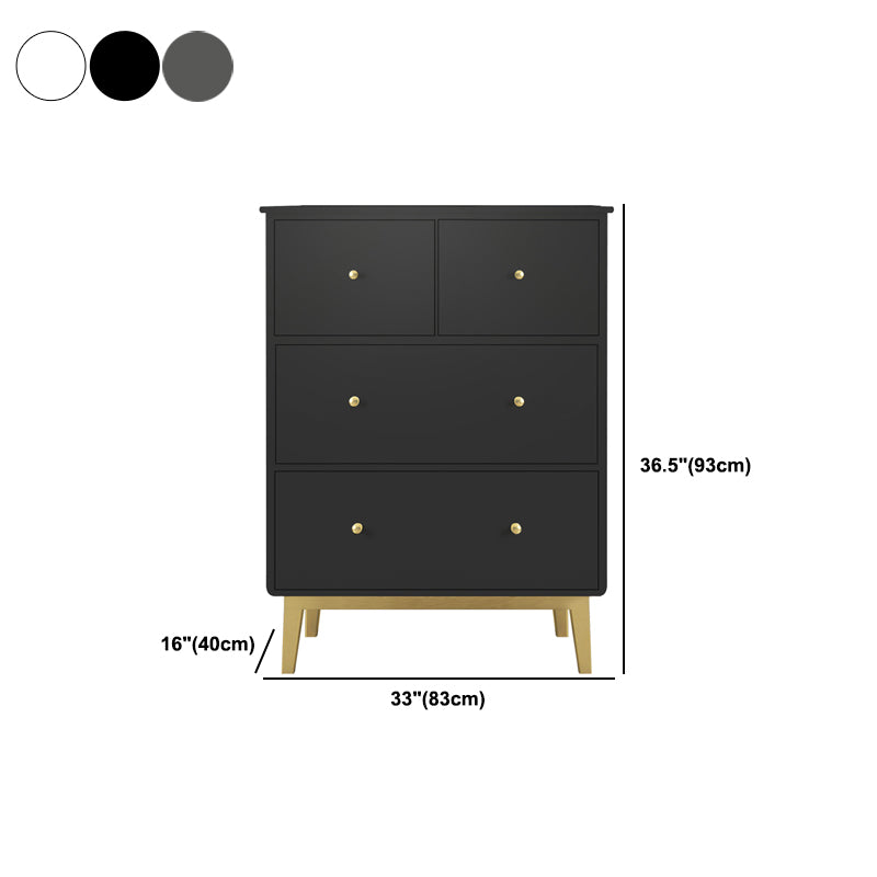 Contemporary Chest with 4 Legs Wood Storage Chest with Drawers for Home/Office