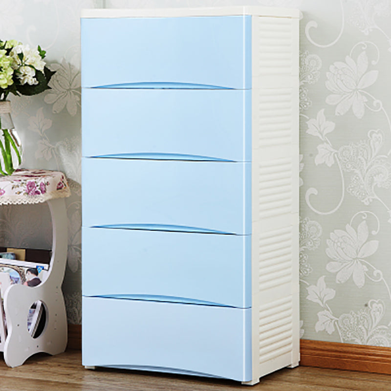 Contemporary Lingerie Chest Plastic Storage Chest with Drawers for Bedroom