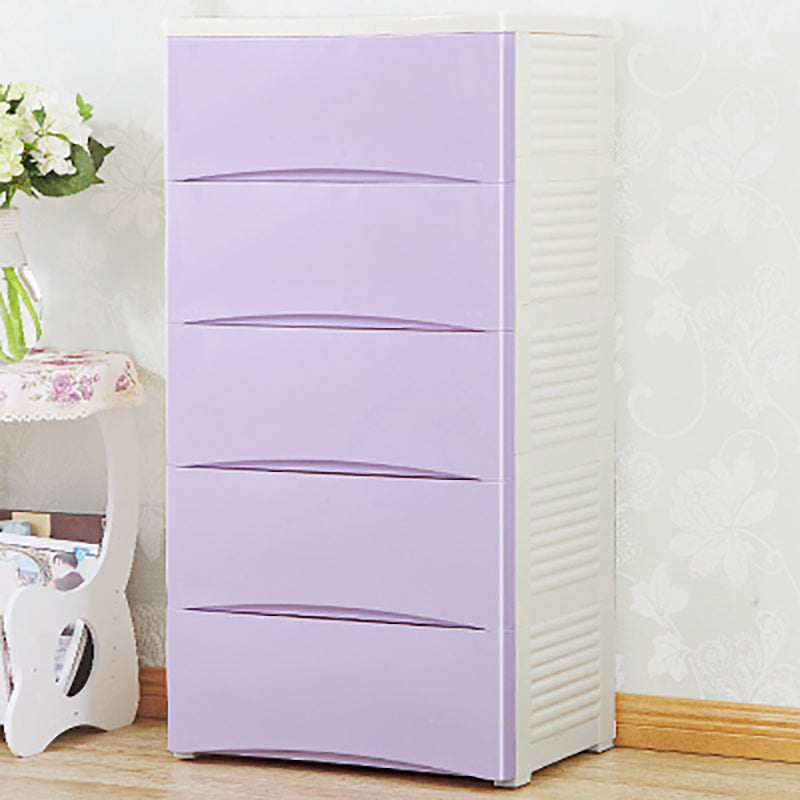 Contemporary Lingerie Chest Plastic Storage Chest with Drawers for Bedroom