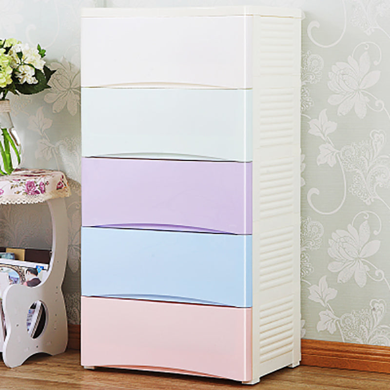 Contemporary Lingerie Chest Plastic Storage Chest with Drawers for Bedroom