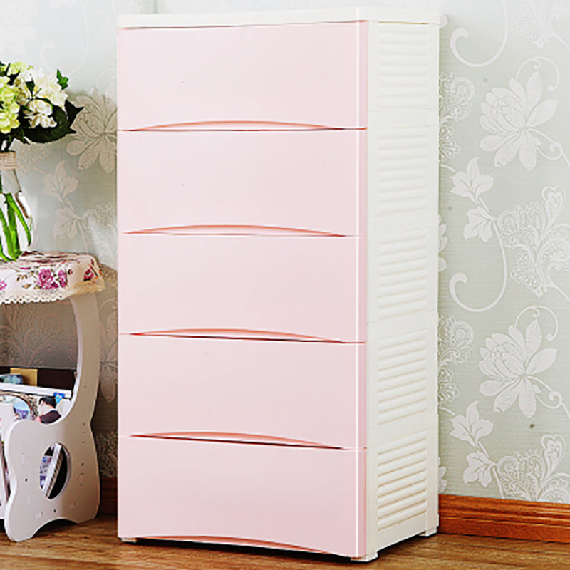 Contemporary Lingerie Chest Plastic Storage Chest with Drawers for Bedroom