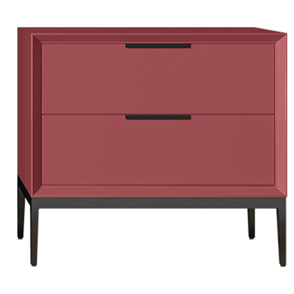 Leather Chest with Metal Legs Vertical Storage Chest with Drawers for Bedroom