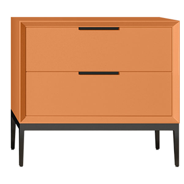 Leather Chest with Metal Legs Vertical Storage Chest with Drawers for Bedroom