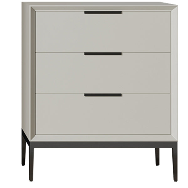 Leather Chest with Metal Legs Vertical Storage Chest with Drawers for Bedroom