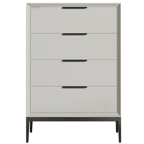 Leather Chest with Metal Legs Vertical Storage Chest with Drawers for Bedroom