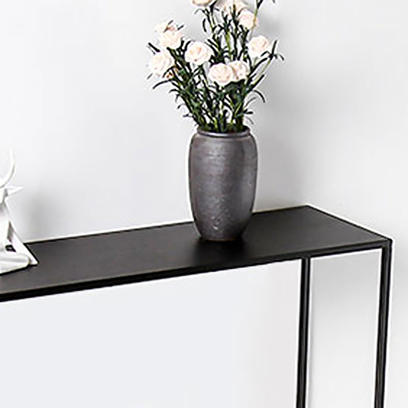 Iron Accent Table with Frame Base and Rectangle Top Modern Style