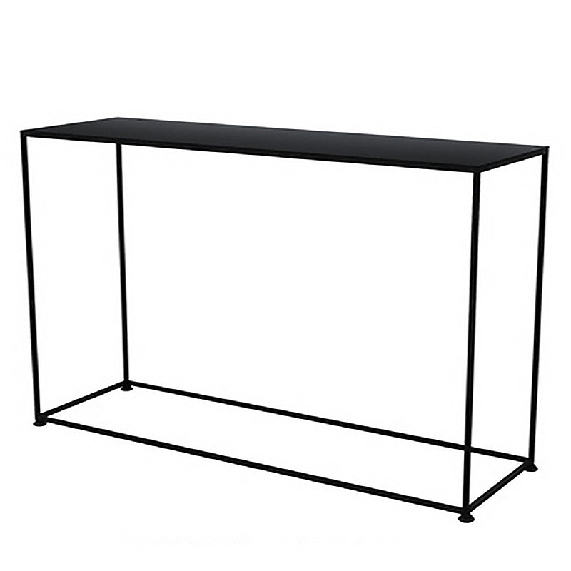 Iron Accent Table with Frame Base and Rectangle Top Modern Style