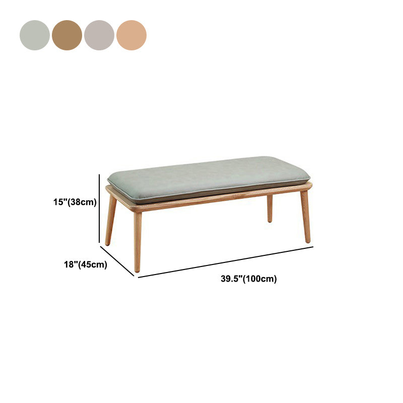 Modern Bench Wood Entryway Bench with Cushioned 39.37" L x 17.71" W x 14.96" H