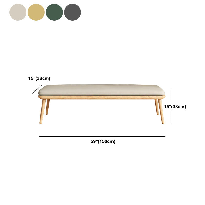 Modern Bench, Upholstery Included Dining Bench with Woog Legs