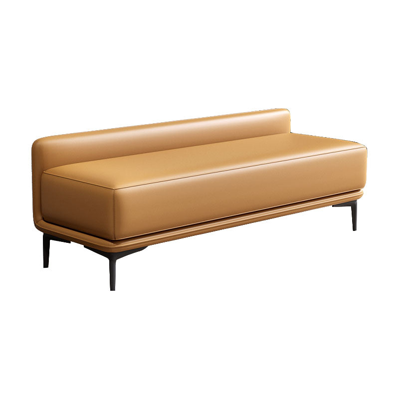 Modern Upholstered Bench, 20"H Bedroom Bench with Metal Legs