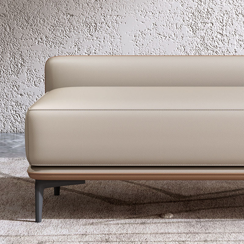 Modern Upholstered Bench, 20"H Bedroom Bench with Metal Legs