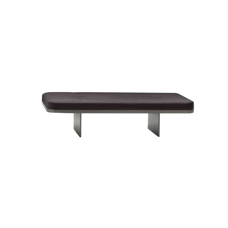 Modern Upholstered Bench, 16"H Bedroom Bench with Metal Legs