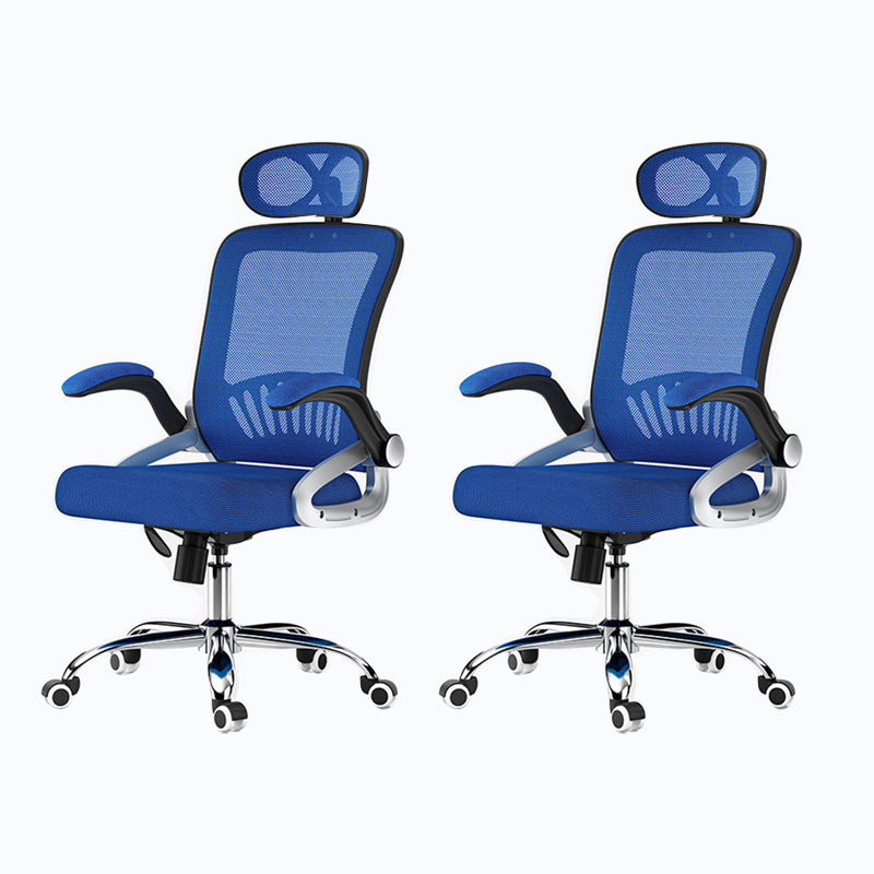 Mesh Office Chair Modern Height Adjustable Task Chair with Wheels