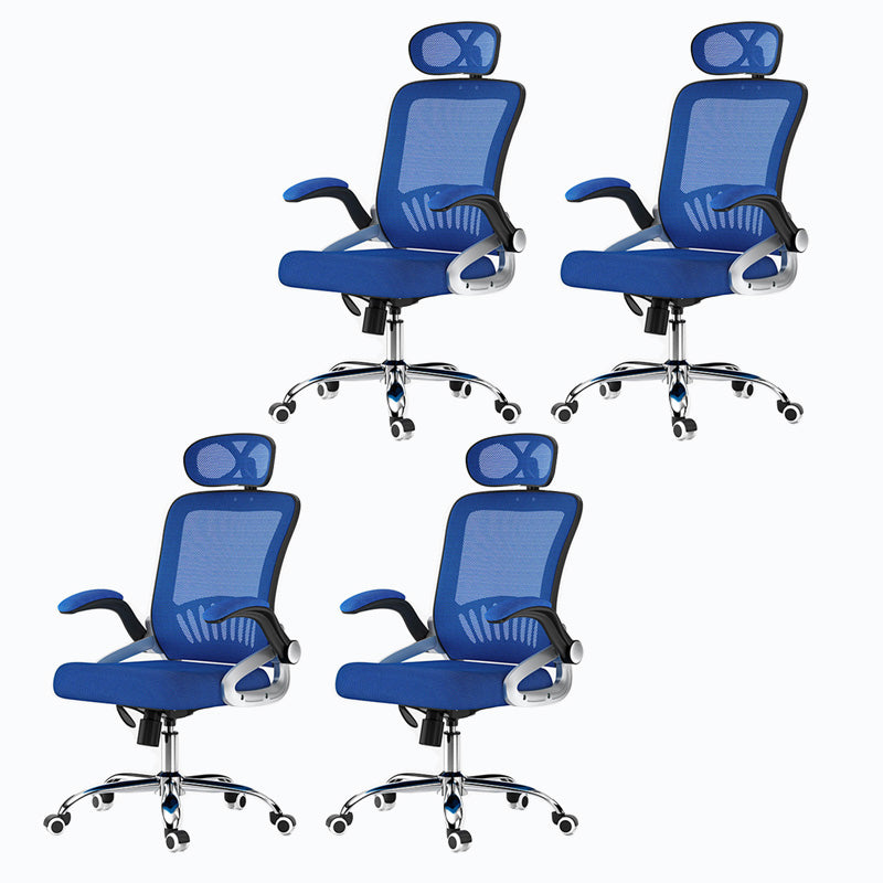 Mesh Office Chair Modern Height Adjustable Task Chair with Wheels