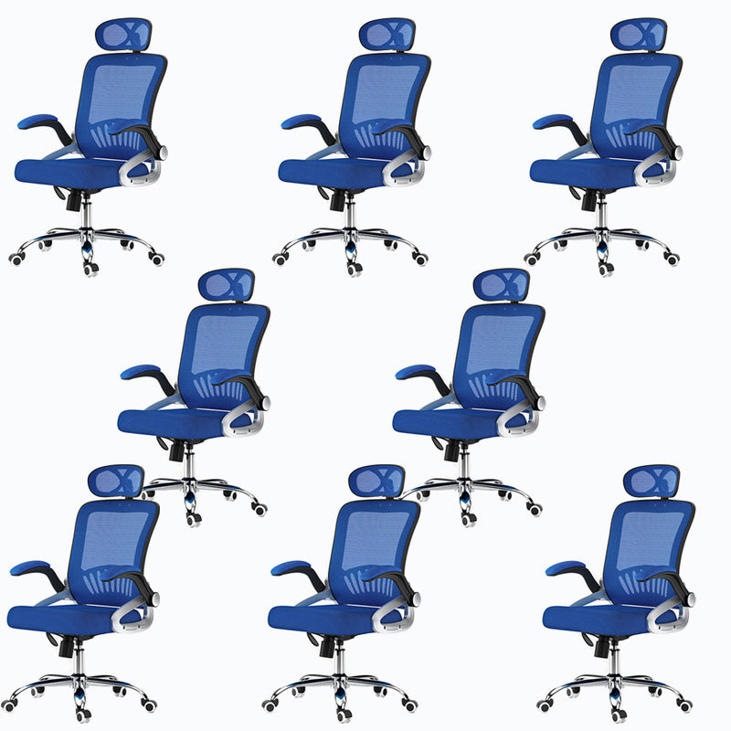 Mesh Office Chair Modern Height Adjustable Task Chair with Wheels