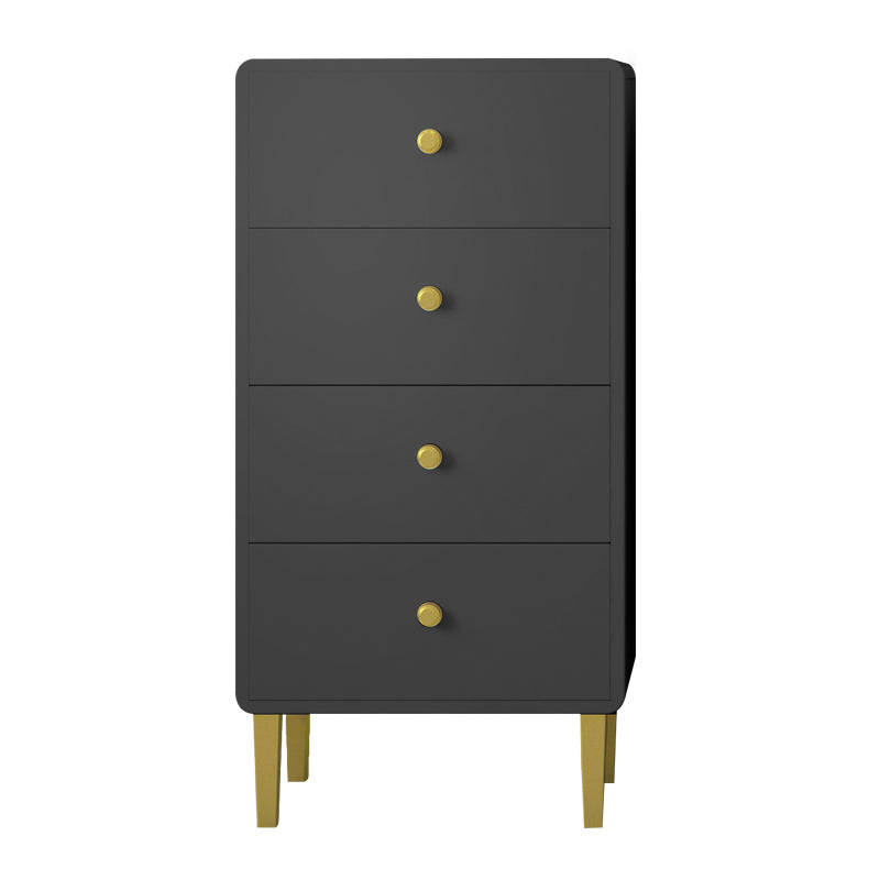 Vertical Wood Top Chest with Metal Legs Chest with Drawers for Bedroom