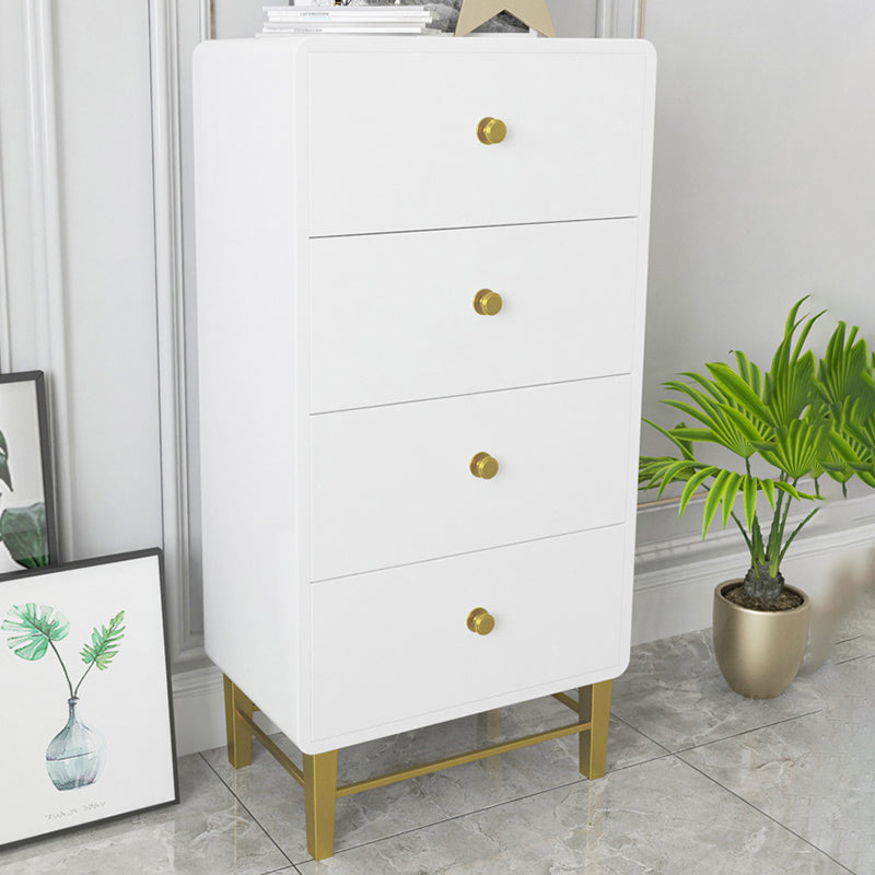 Vertical Wood Top Chest with Metal Legs Chest with Drawers for Bedroom