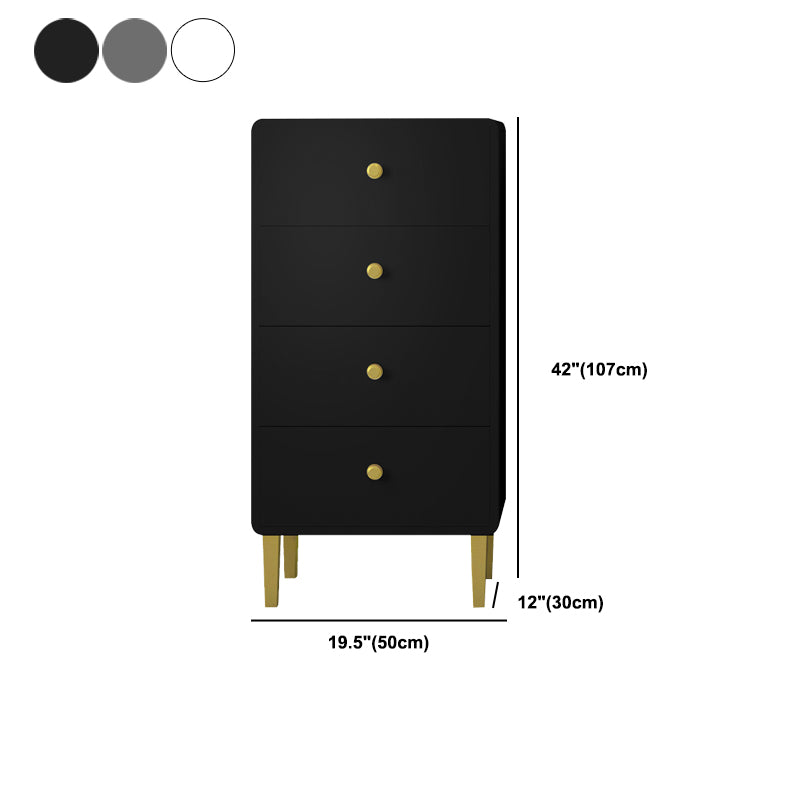 Vertical Wood Top Chest with Metal Legs Chest with Drawers for Bedroom