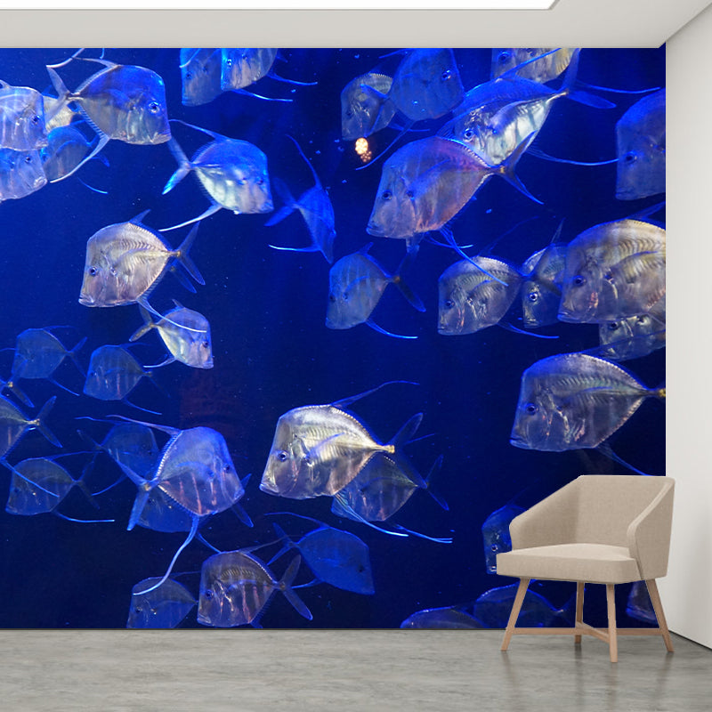 Fashionable Wall Mural Fish Patterned Sitting Room Wall Mural