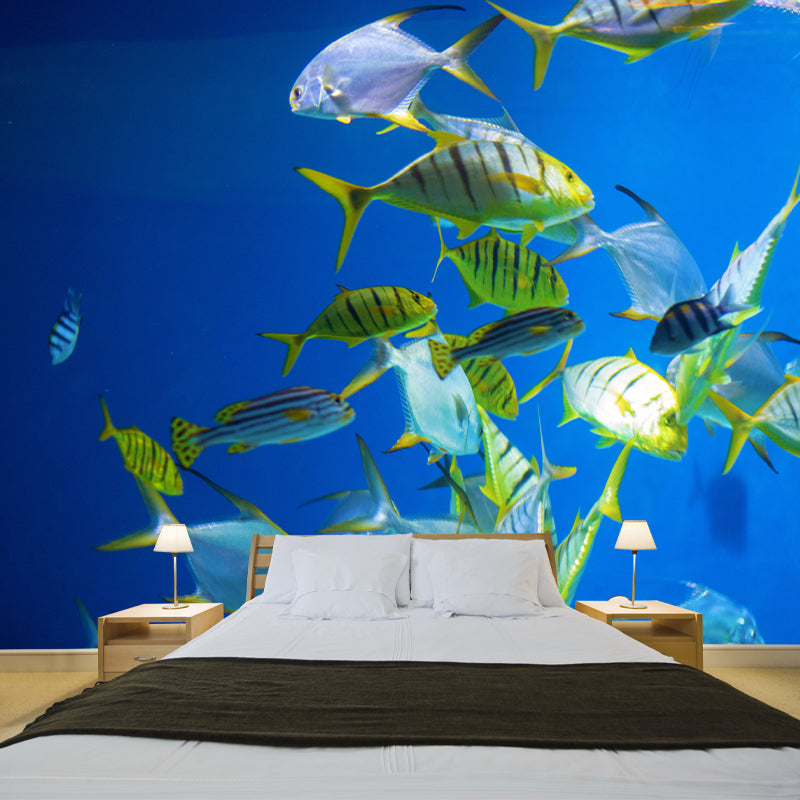 Decorative Wall Mural Fish Patterned Drawing Room Wall Mural