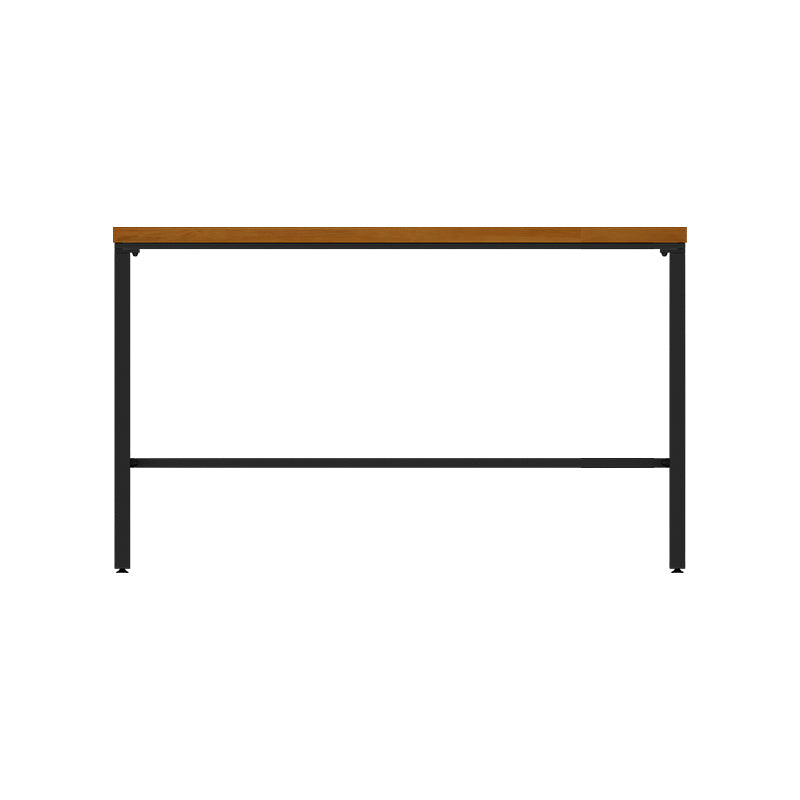 Pine Wood Bar Dining Table Industrial Rectangle Bar Table with Trestle for Cafe Kitchen