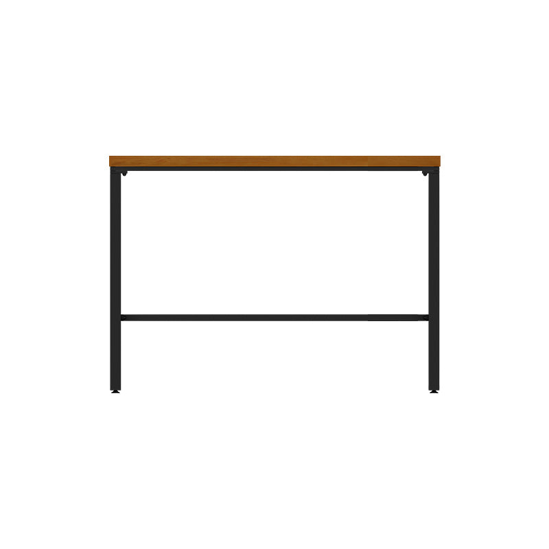 Pine Wood Bar Dining Table Industrial Rectangle Bar Table with Trestle for Cafe Kitchen