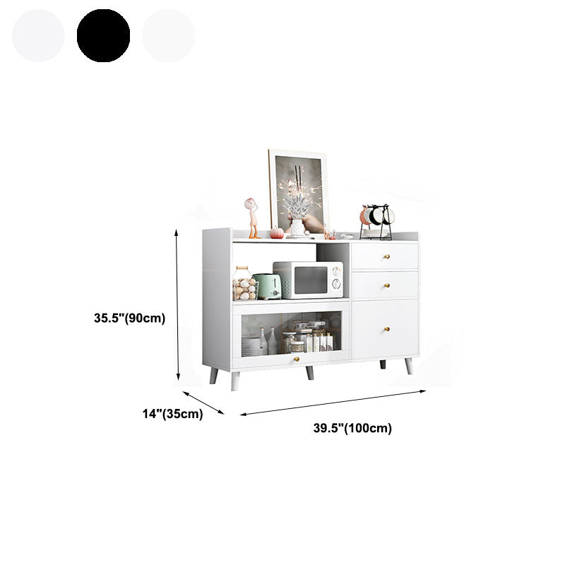 Door and Drawer Sideboard Modern Engineered Wood Sideboard for Dining Room