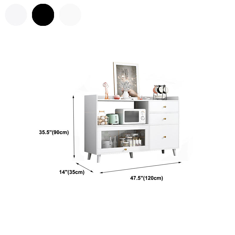 Door and Drawer Sideboard Modern Engineered Wood Sideboard for Dining Room