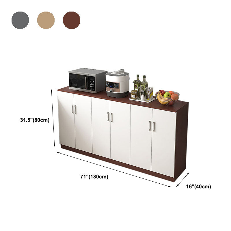 Engineered Wood Door Sideboard Contemporary Side Board for Dining Room