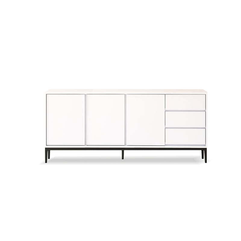 Sintered Stone Top Server Glam Style Buffet Sideboard with Door and Drawer