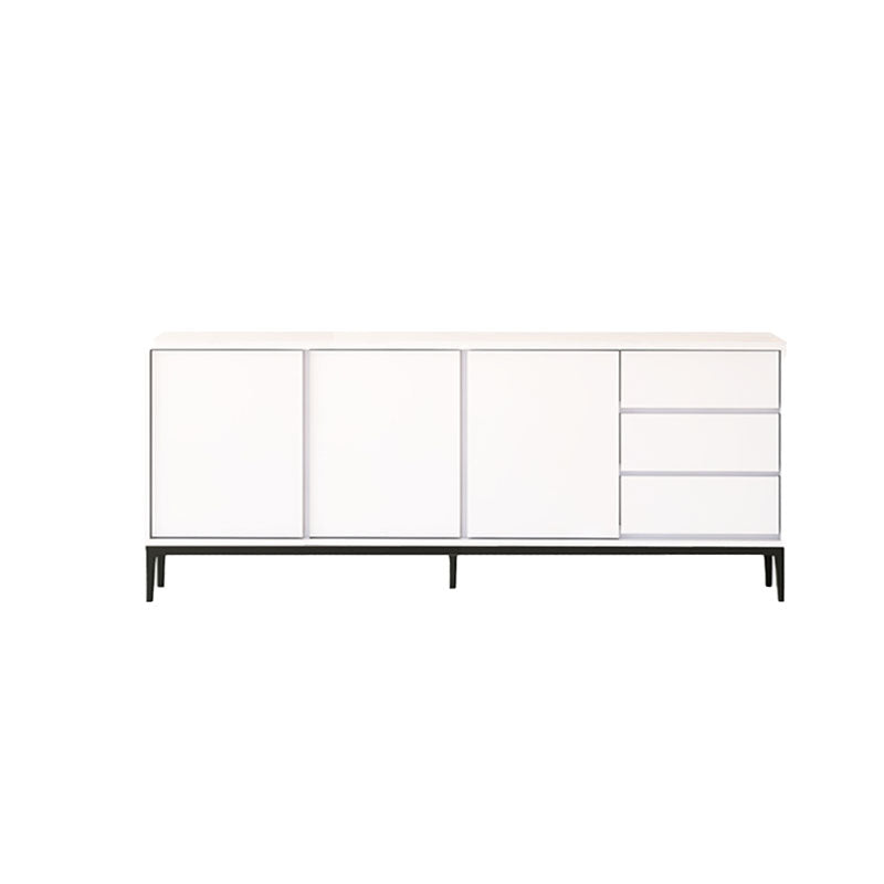 Sintered Stone Top Server Glam Style Buffet Sideboard with Door and Drawer