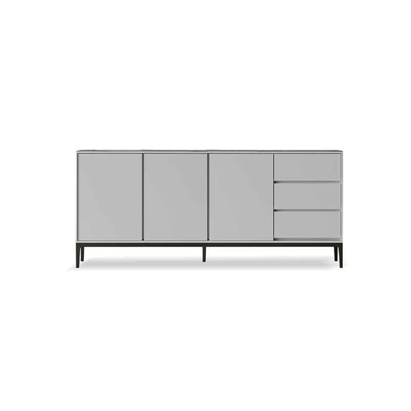 Sintered Stone Top Server Glam Style Buffet Sideboard with Door and Drawer