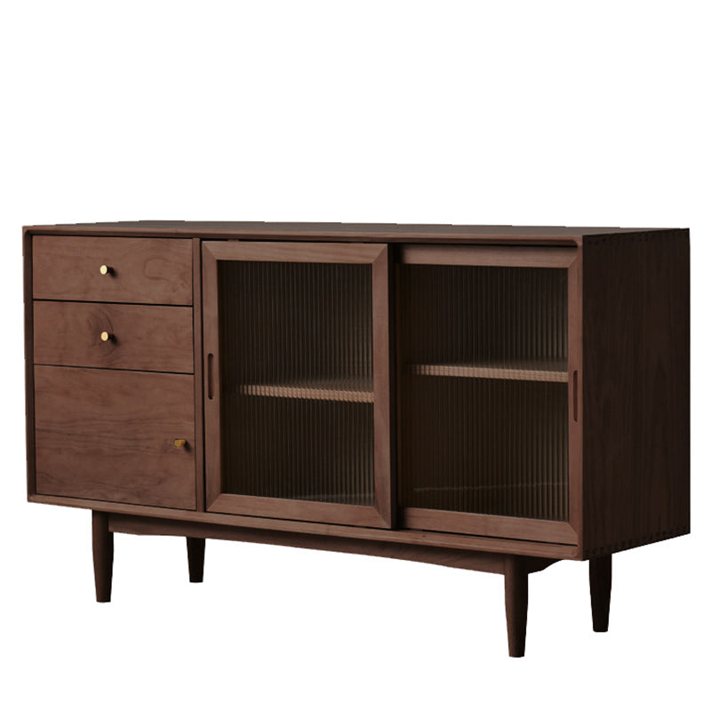 Modern Style Sideboard Solid Wood Sideboard with Sliding Door for Kitchen