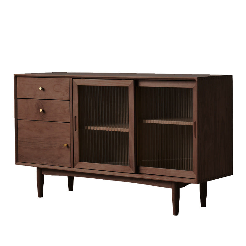 Modern Style Sideboard Solid Wood Sideboard with Sliding Door for Kitchen