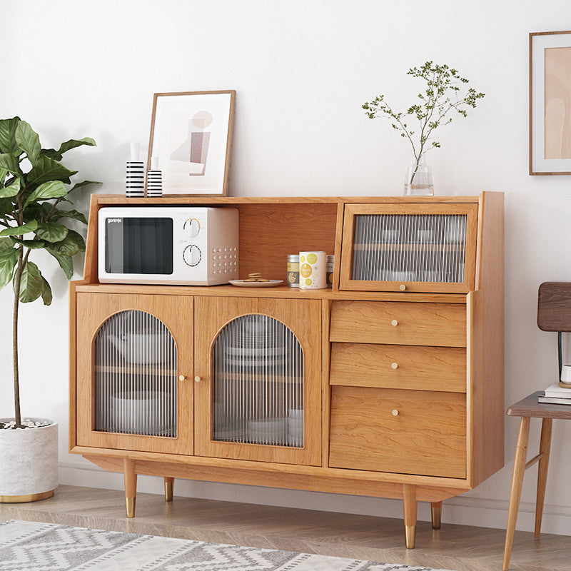 Solid Wood Modern Style Sideboard Door and Chair Sideboard for Kitchen