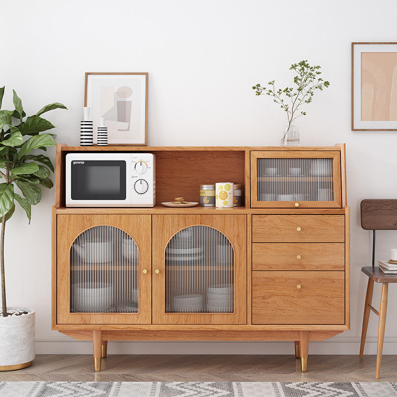 Solid Wood Modern Style Sideboard Door and Chair Sideboard for Kitchen