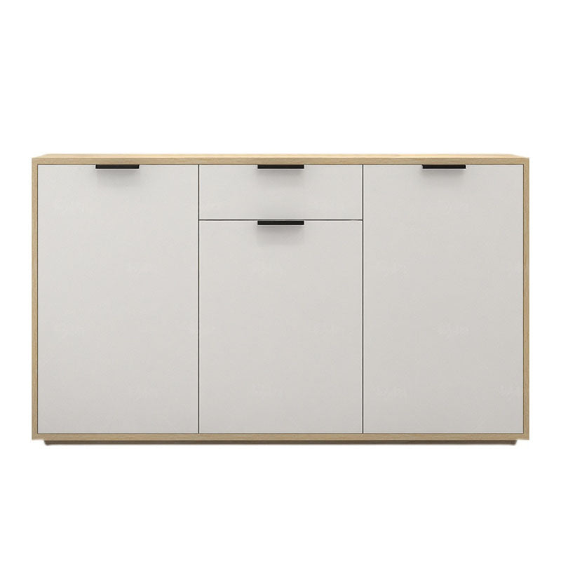 White Contemporary Side Board Engineered Wood Sideboard for Dining Room