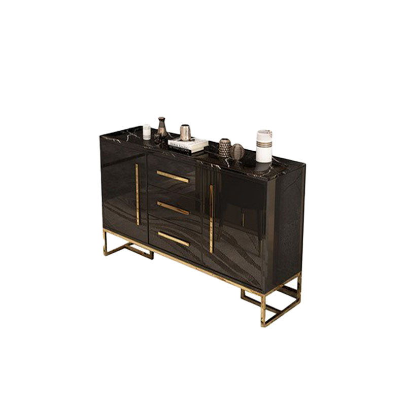 Glam Style Buffet Sideboard Stone Top Server with Door and Drawer