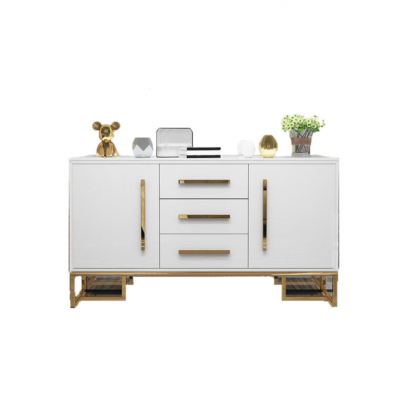 Glam Style Buffet Sideboard Stone Top Server with Door and Drawer