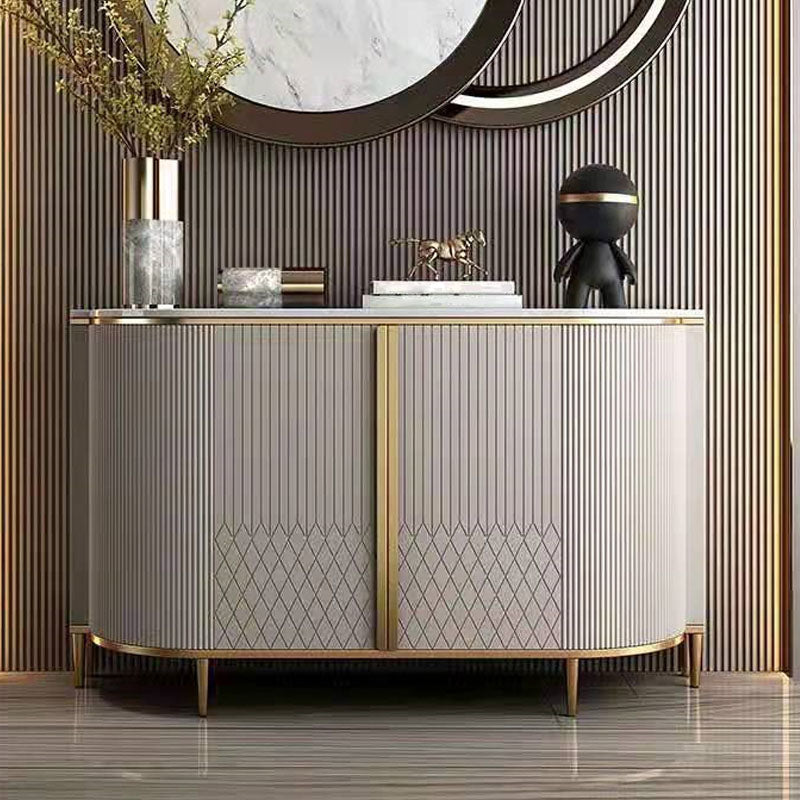 Glam Style Buffet Sideboard Stone Top Server with Door for Home